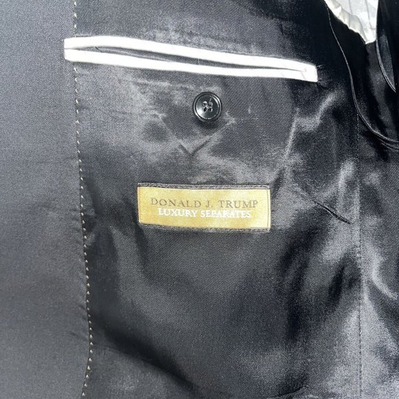 Donald Trump Collection 100% Wool Black Jacket Suit Sport Coat See Size Photo - Picture 3 of 8